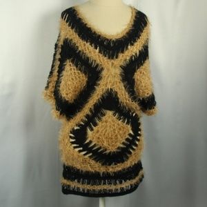 Grifflin Paris Boho Styled Fuzzy Crocheted Tunic
